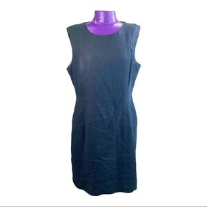 Ellen Ashley black linen sheath dress